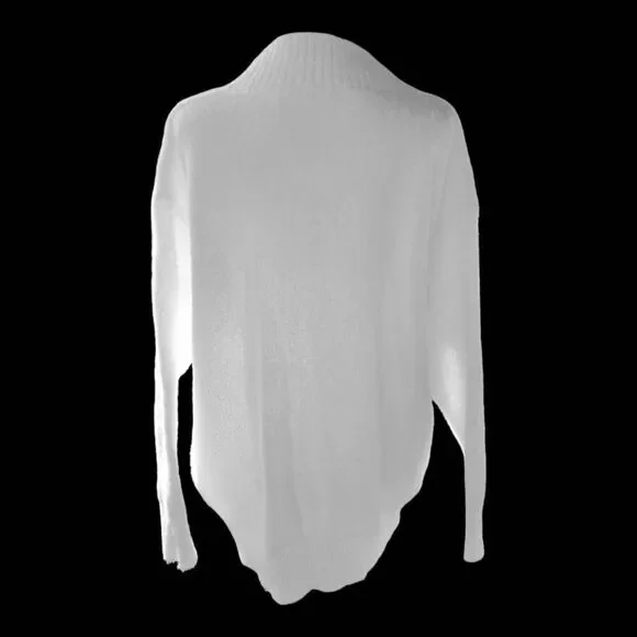 Women's One Size White Cardigan Sweater - Picture 4 of 6
